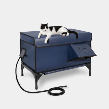 PawCraft Heated Outdoor Cat Shelter - Weatherproof & Insulated