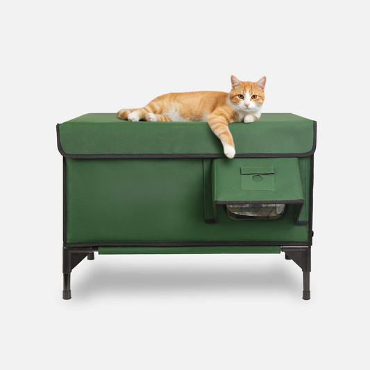 PawCraft Heated Outdoor Cat Shelter - Weatherproof & Insulated