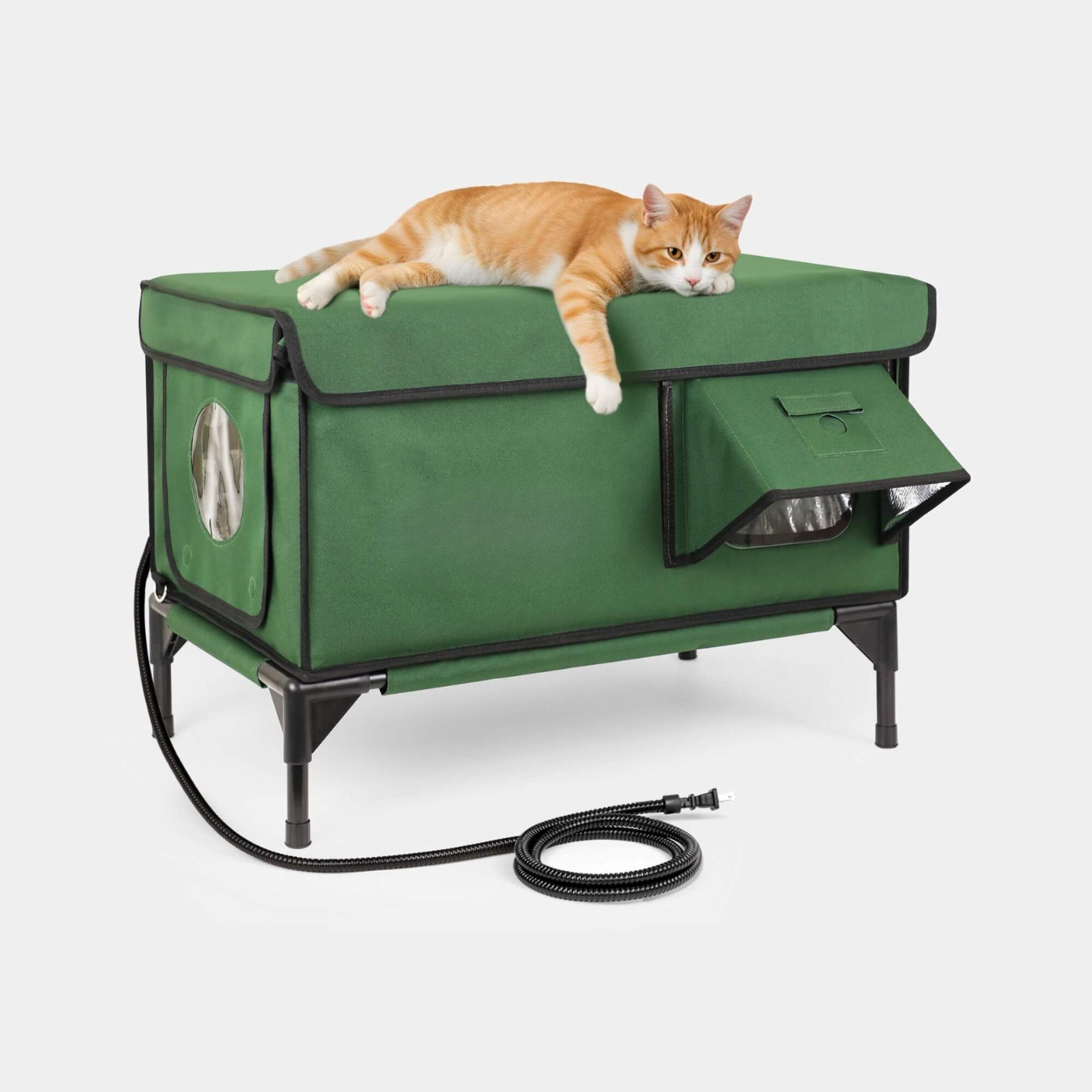 PawCraft Heated Outdoor Cat Shelter - Weatherproof & Insulated