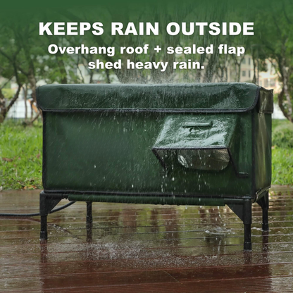 PawCraft Heated Outdoor Cat Shelter - Weatherproof & Insulated