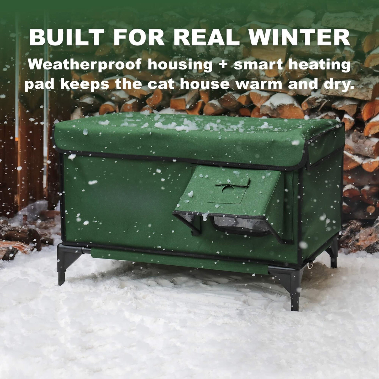 PawCraft Heated Outdoor Cat Shelter - Weatherproof & Insulated