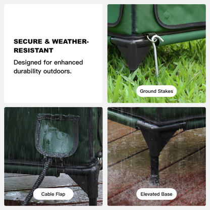 PawCraft Heated Outdoor Cat Shelter - Weatherproof & Insulated